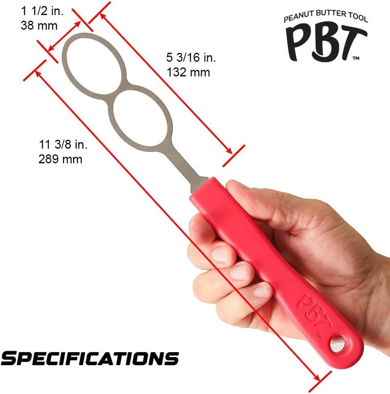 PBT - Peanut Butter Mixer, Stainless Steel Stirring Tool for Natural Peanut Butter, Dough, Yogurt, Sauces, and More - Fits Any Container Size, Less Mess, Dishwasher Safe (WHITE) - Image 3